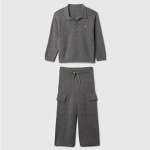 GAP Charcoal CashSoft Sweater Polo and Culottes Set
